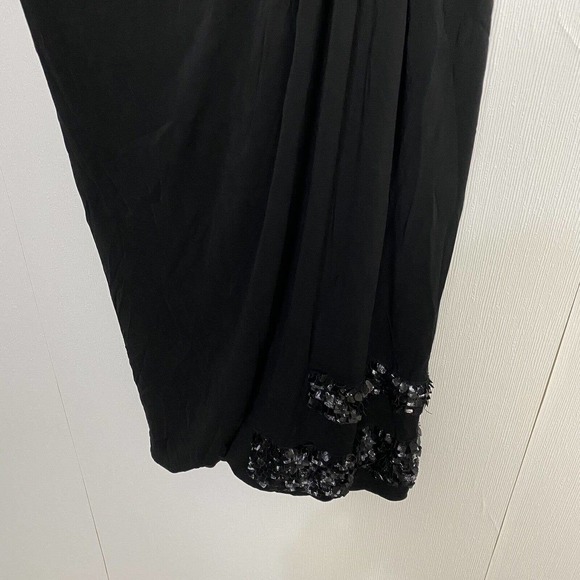 Yigal Azrouel Women’s NWT Black Ruched Leather Detail Dress Size 10. - Picture 3 of 13